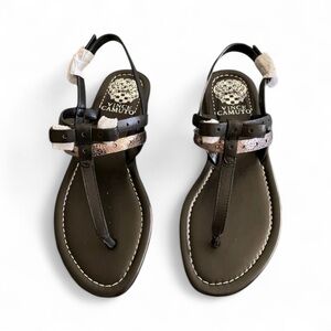 Vince Camuto Magda Sandal | Black Metallic | Size 6M | NWB